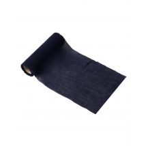 Marineblauwe mousseline tafelloper 14 cm x 5 m