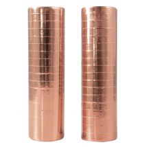 2 Rollen goudroze serpentines 4 m