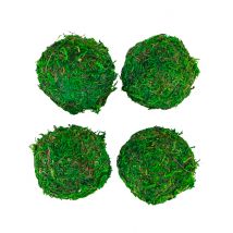 4 groene mosballen 6 cm
