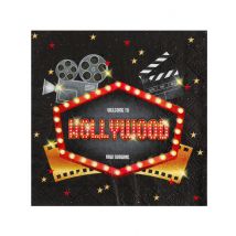 20 Papieren servetten Hollywood grijs 33 x 33 cm