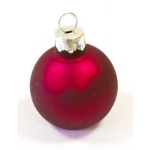 2 rode kerstbal plaatskaarten 4 cm