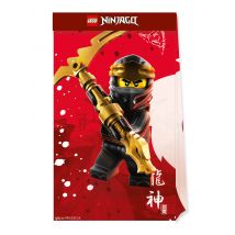 4 kleine FSC Lego Ninjago papieren feestzakjes