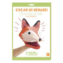 Kartonnen handpop Oscar de vos 20,5 x 29 cm
