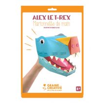 Alex de T-rex kartonnen handpop 20,5 x 29 cm