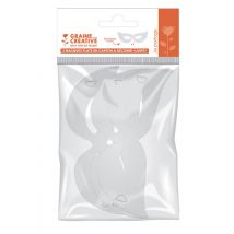 3 platte kartonnen maskers om wolven te versieren