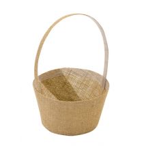 Mandje met jute uitsraling 16,5 cm
