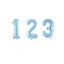 Reuzenfiguur ballon pastel blauw 86 cm