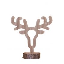 Hertenkop houten decoratie 25 cm