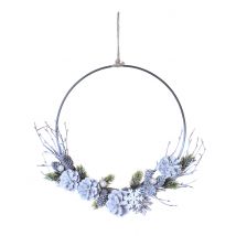 Hangkrans matte dennenappels 35 cm