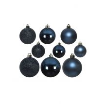 30 Middernachtblauwe kerstballen 4 t/m 6 cm