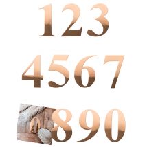 Rosé gouden cijfersticker 15 cm