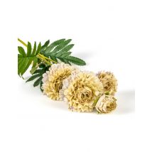 Beige Kunstmatige Zinnia-bloemen op 24 inch steel