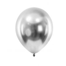 100 Mini zilver metallic latex ballonnen 13cm