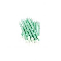 12 mint glitterkaarsen 7,5 cm
