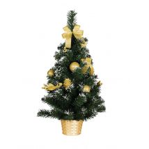 Staande boom met gouden versieringen 60 cm