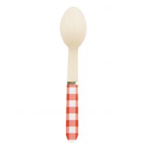 8 lepels in gingang en verguld hout 16 cm