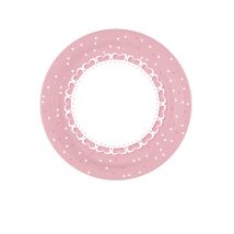 8 roze hart kartonnen borden 23 cm