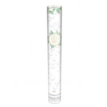 Wit hartjes papieren confettikanon 40 cm