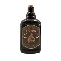 Zwarte fles gif 19 cm