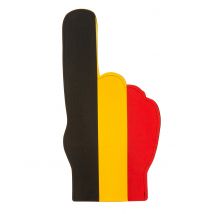 Schuimhand België voetbal 50 x 25 cm zwart geel rood