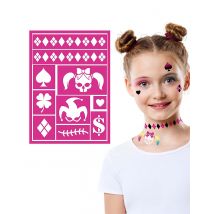 Evil Harlequin make-up stencil