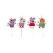 4 Peppa Pig verjaardagskaarsen