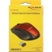 DeLOCK 12493 ratón RF inalámbrico Óptico 1600 DPI mano derecha