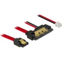 DeLOCK 85238 cable de SATA 0,1 m Negro SATA 7-pin + Molex (4-pin) SATA 22-pin
