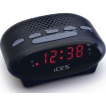 Ices ICR-210 Reloj Negro radio