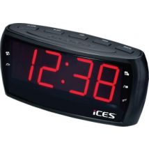 Ices Electronics ICR-230-1 Reloj Negro radio