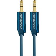 ClickTronic 10m MP3 Audio cable de audio 3,5mm Azul, Oro