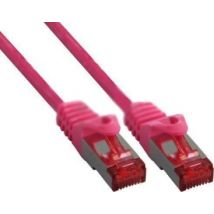 InLine 1m S-STP/PiMF Cat. 6 1m Rosa cable de red