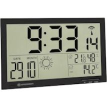 Reloj de pared LCD Jumbo BRESSER - negro