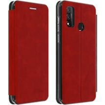 Funda Huawei P smart 2020 de Piel Monedero con Soporte - Rojo