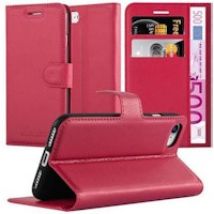Funda Libro para Apple iPhone 7 / 7S / 8 / SE 2020 en ROJO CARMiN - Cubierta Proteccion con Cierre Magnetico, Tarjetero y Funcion de Suporte - Etui Case Cover Carcasa
