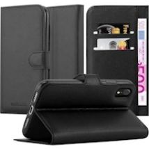 Funda Libro para Apple iPhone XR en NEGRO FANTASMA - Cubierta Proteccion con Cierre Magnetico, Tarjetero y Funcion de Suporte - Etui Case Cover Carcasa