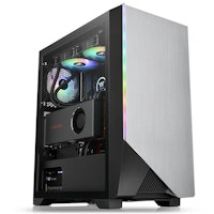 Thermaltake H550 TG ARGB Midi Tower Negro, Gris