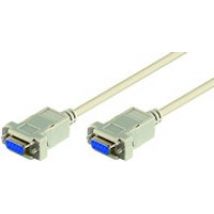 Microconnect DB9-DB9 (3m) F/F Null modem cable de red Blanco