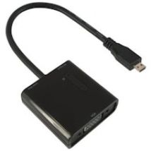 Nilox NX080200129 adaptador de cable de vídeo 0,15 m Micro-HDMI VGA (D-Sub) Negro