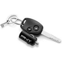 PNY P-P-DC-UF-K01-RB cargador de dispositivo móvil Negro Auto