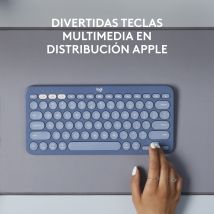 Logitech K380 for Mac teclado Bluetooth QWERTY Español Azul