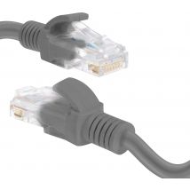 Cable Red Ethernet RJ45 Categoría 6 Conexión Rápida Fiable 50m Gris