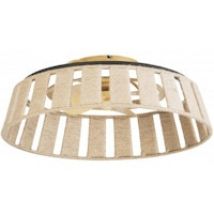 Mim - Ventilador de Techo con Lámpara LED sin Aspas con Pantalla de Cuerda Trenzada 6 Velocidades Lu