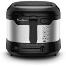 Moulinex AF215D10 freidora Sencillo Independiente Negro, Acero inoxidable