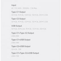 Cargador 65 W, Power Delivery con GaN Tech, cargador USB con cable de carga rápida USB-C 100W
