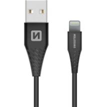 Cable de silicona iPhone y iPad 1,5m Carga rápida 60W Enchufe USB Negro