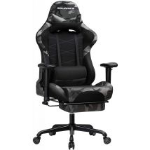 Gamingstuhl mit Kippfunktion und Fußstütze - Camouflage Print