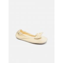 Isotoner - Pantoffels Ballerine Velours – Grand Nœud W - Beige - Maat 39 - 40