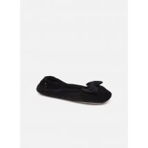Isotoner - Pantuflas Ballerine Velours Bio – Grand Nœud W - Negro - Talla 39 - 40