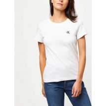 Calvin Klein Jeans - CK Embroidery Slim Tee Bianco - Abbigliamento - Taglia S
